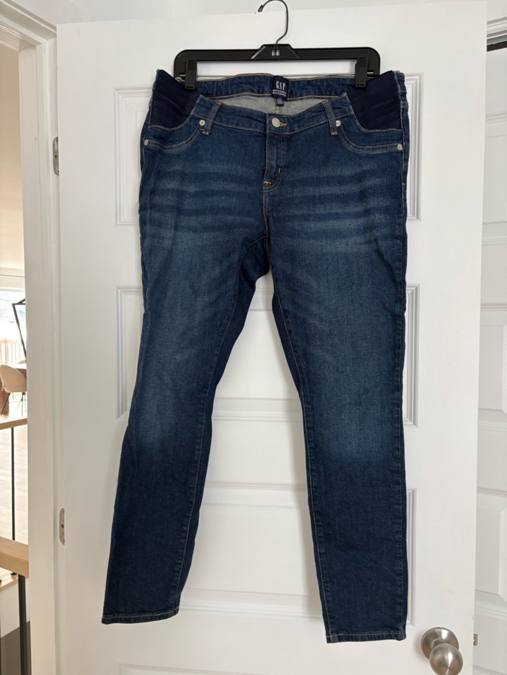 GAP Maternity Straight Leg Jeans in Dark Indigo